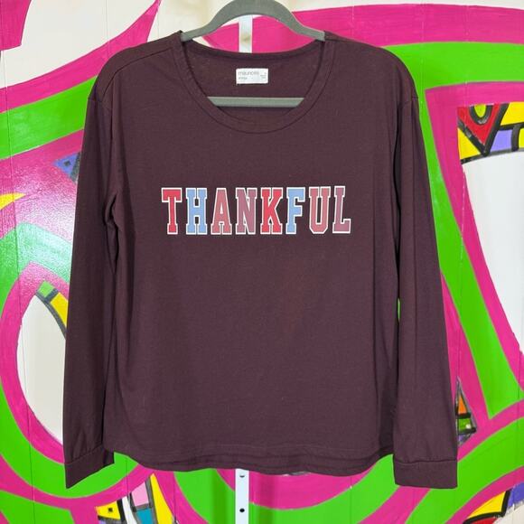 Maurices Tops - Maurices Sleep, THANKFUL. Plum Long Sleeve Shirt. Size Small.